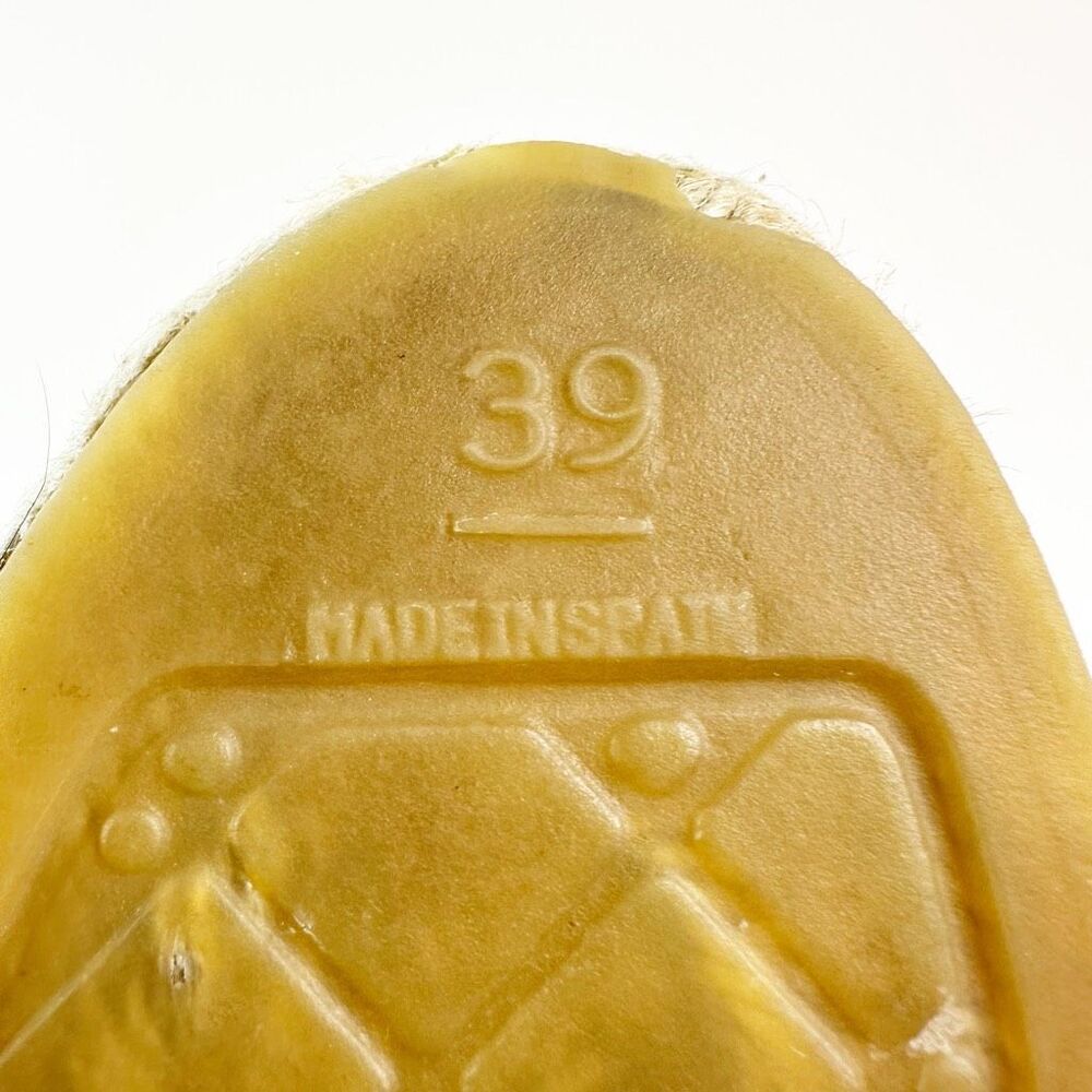 CHANEL Black Leather Mules Espadrille CC Logo Size 39 US 8.5 Lambskin Flat Slide - Picture 9 of 12